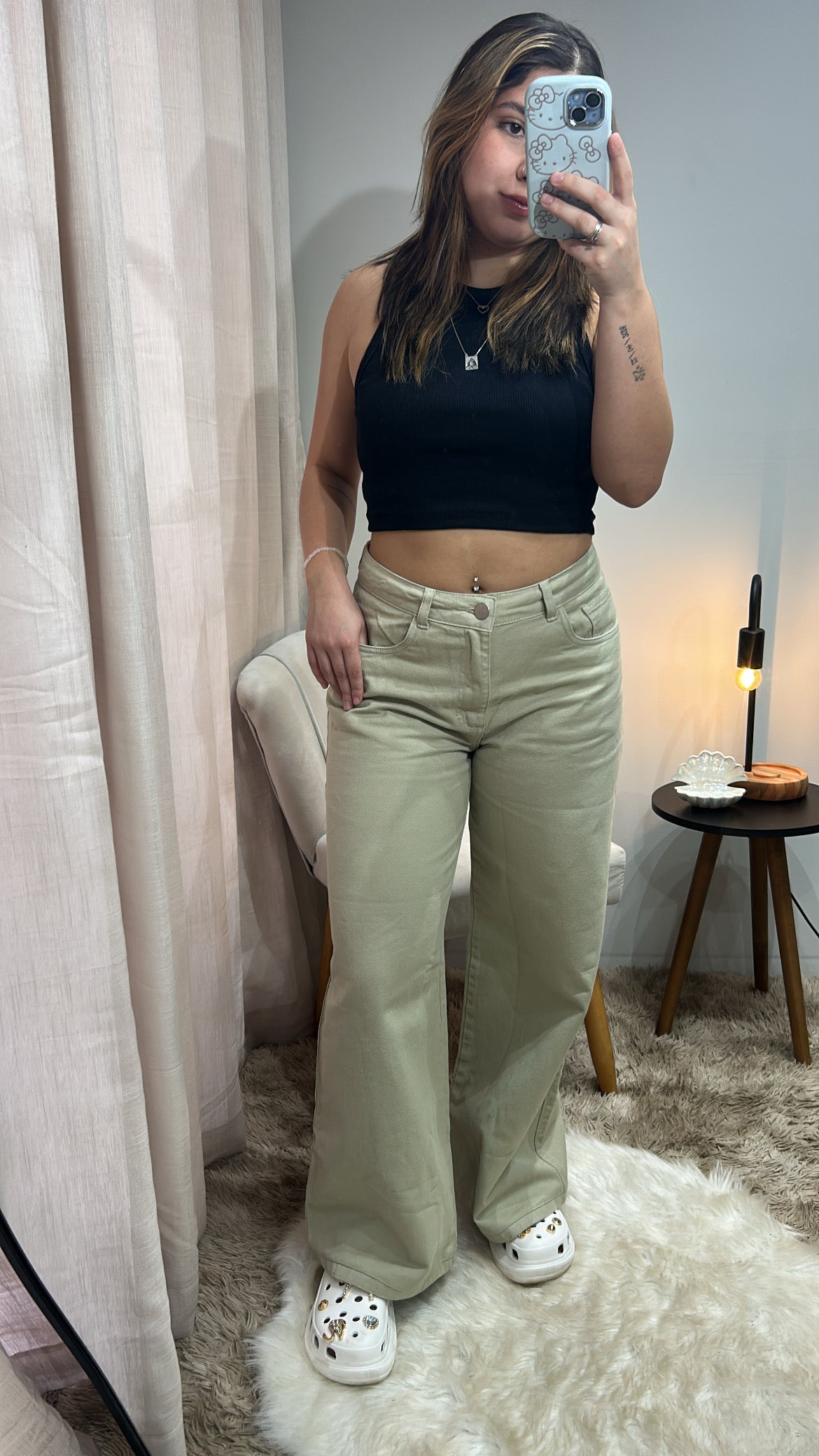Pantalona Jeans - Verde Pistache