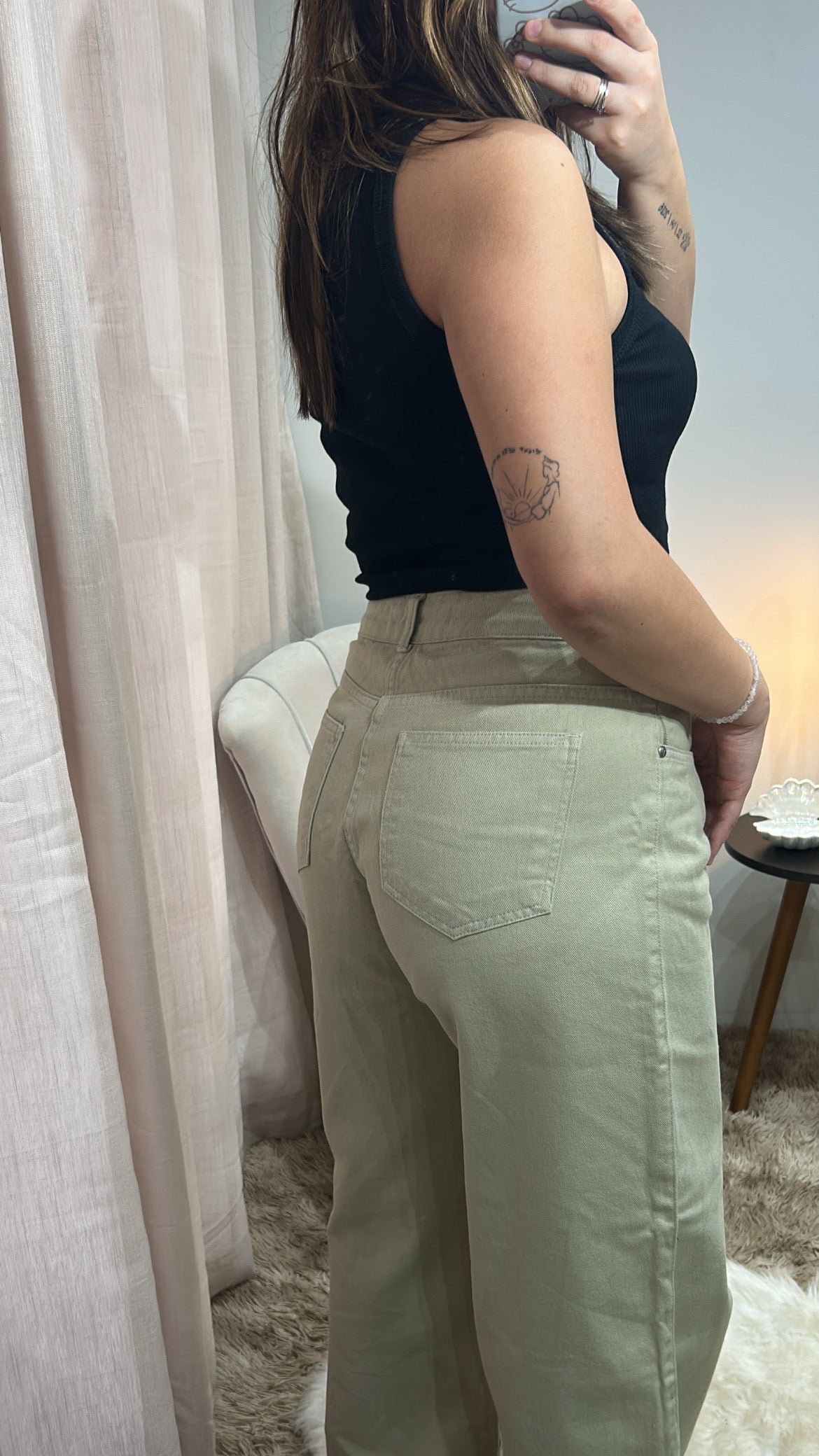Pantalona Jeans - Verde Pistache