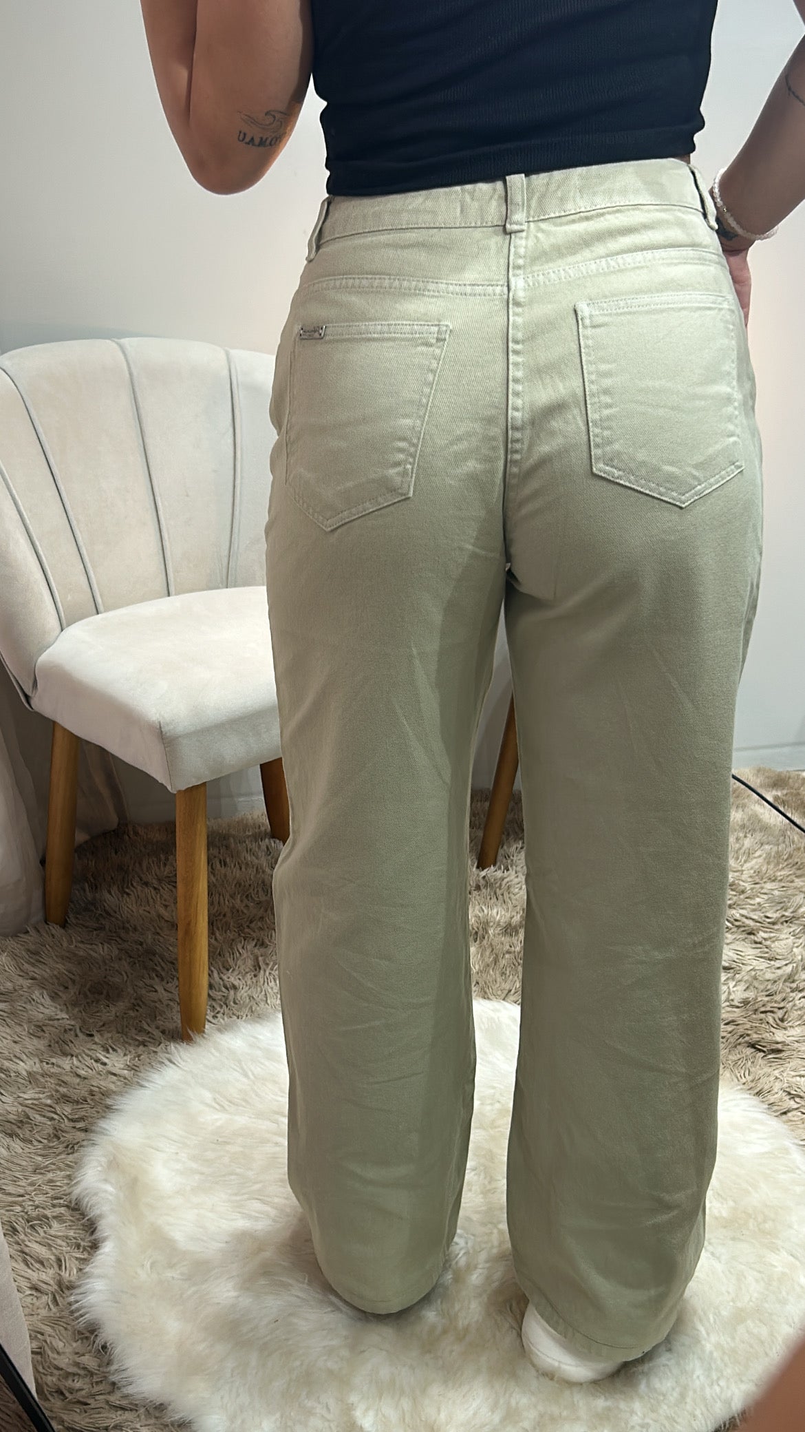 Pantalona Jeans - Verde Pistache