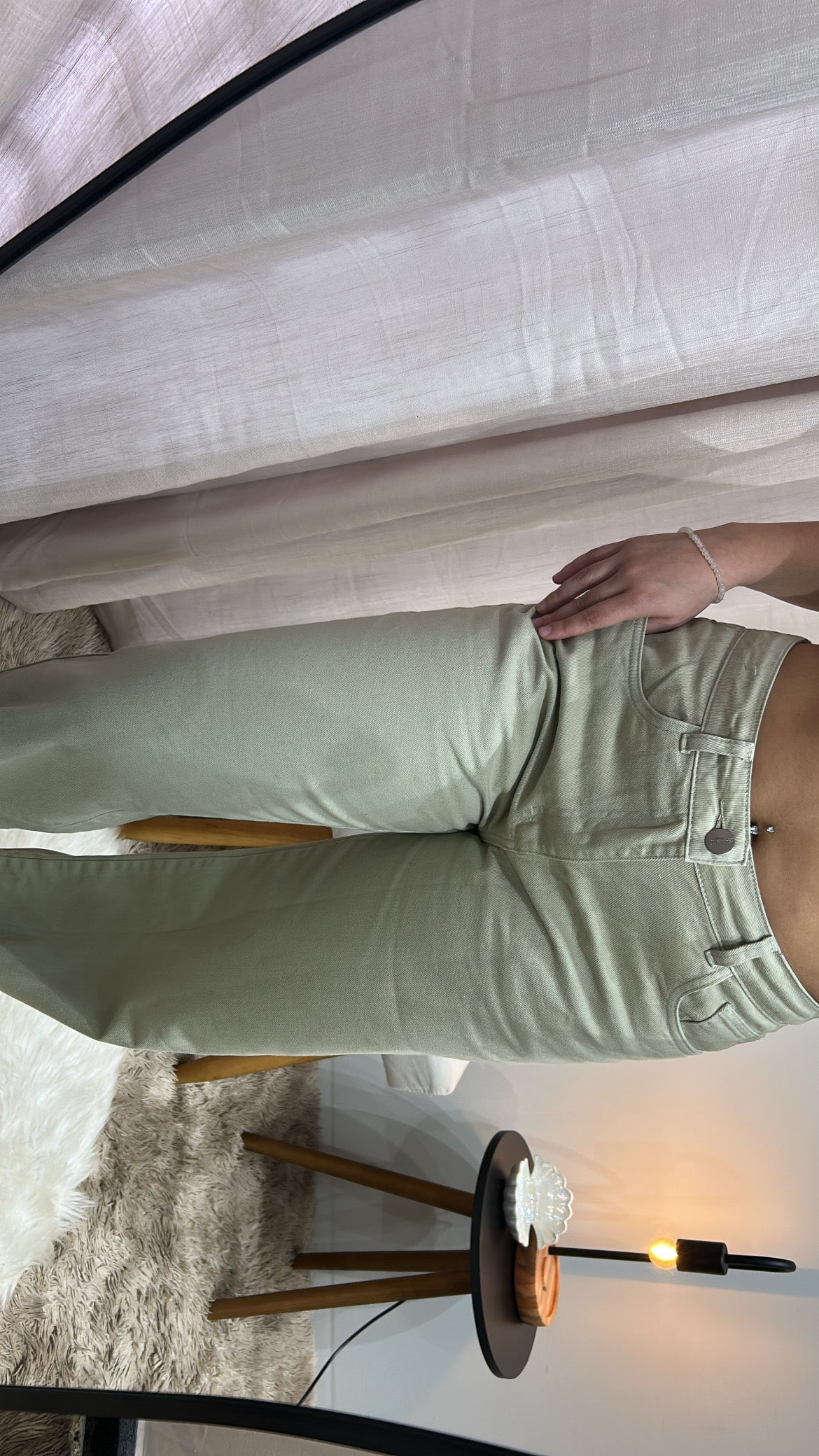 Pantalona Jeans - Verde Pistache