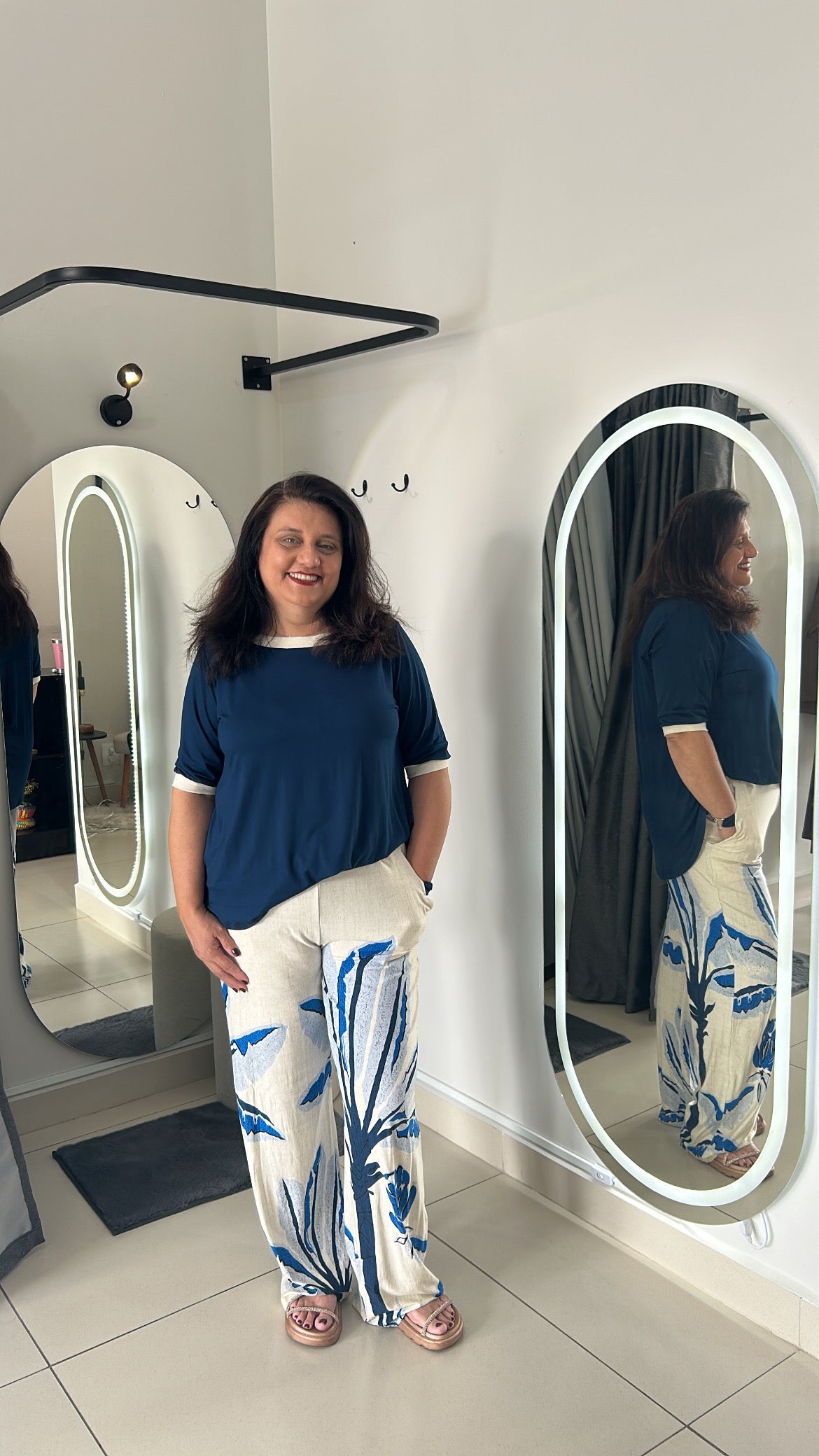 Conjunto Janet - Azul Plus Size