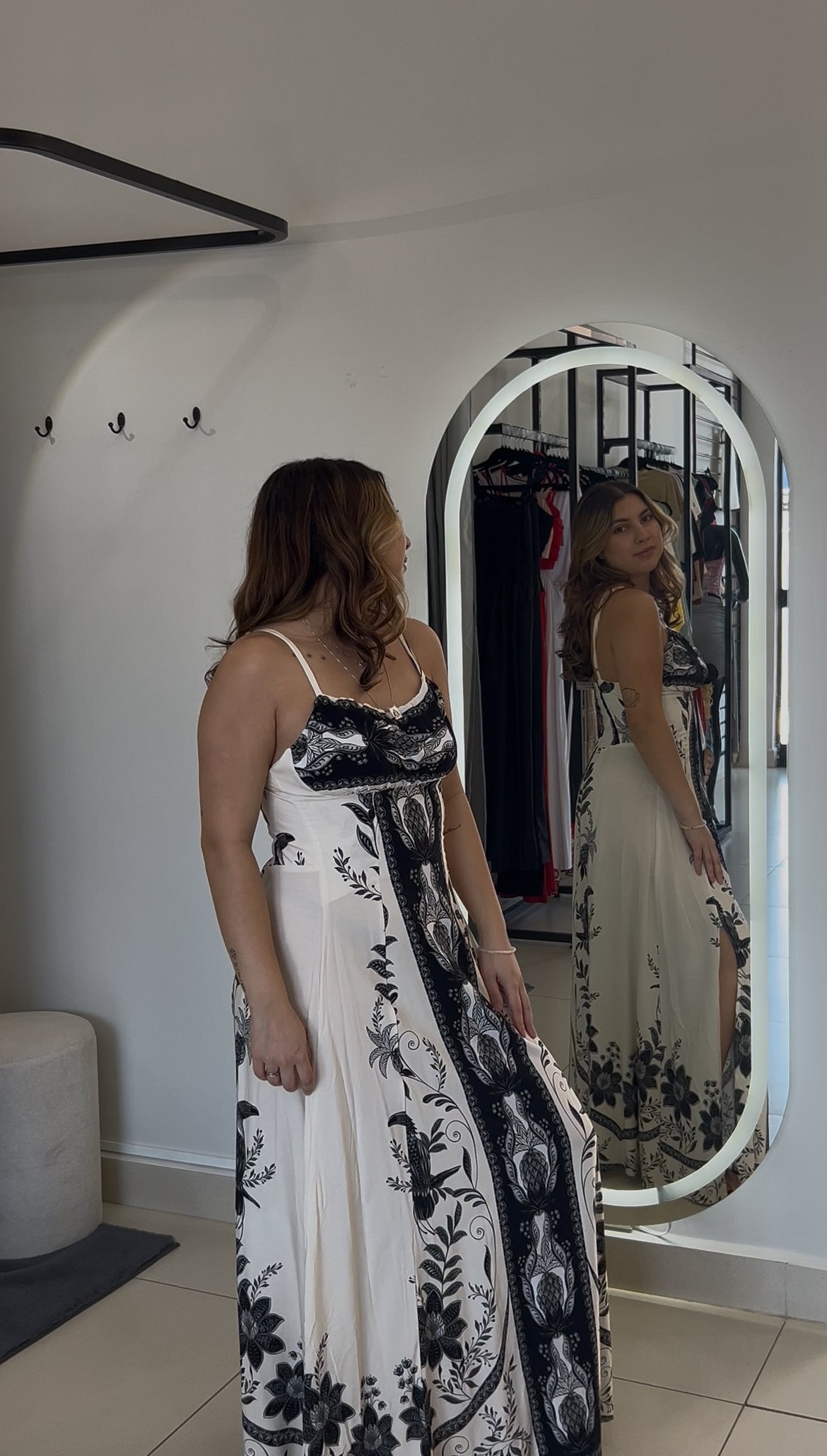 Vestido Longo Off White Estampado - U