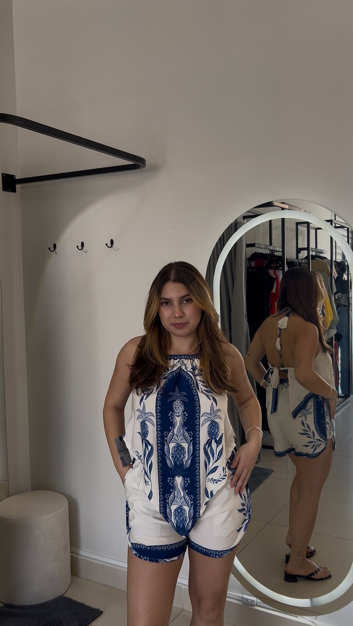 Conjunto Mavi Azul e Branco - Tamanho Único