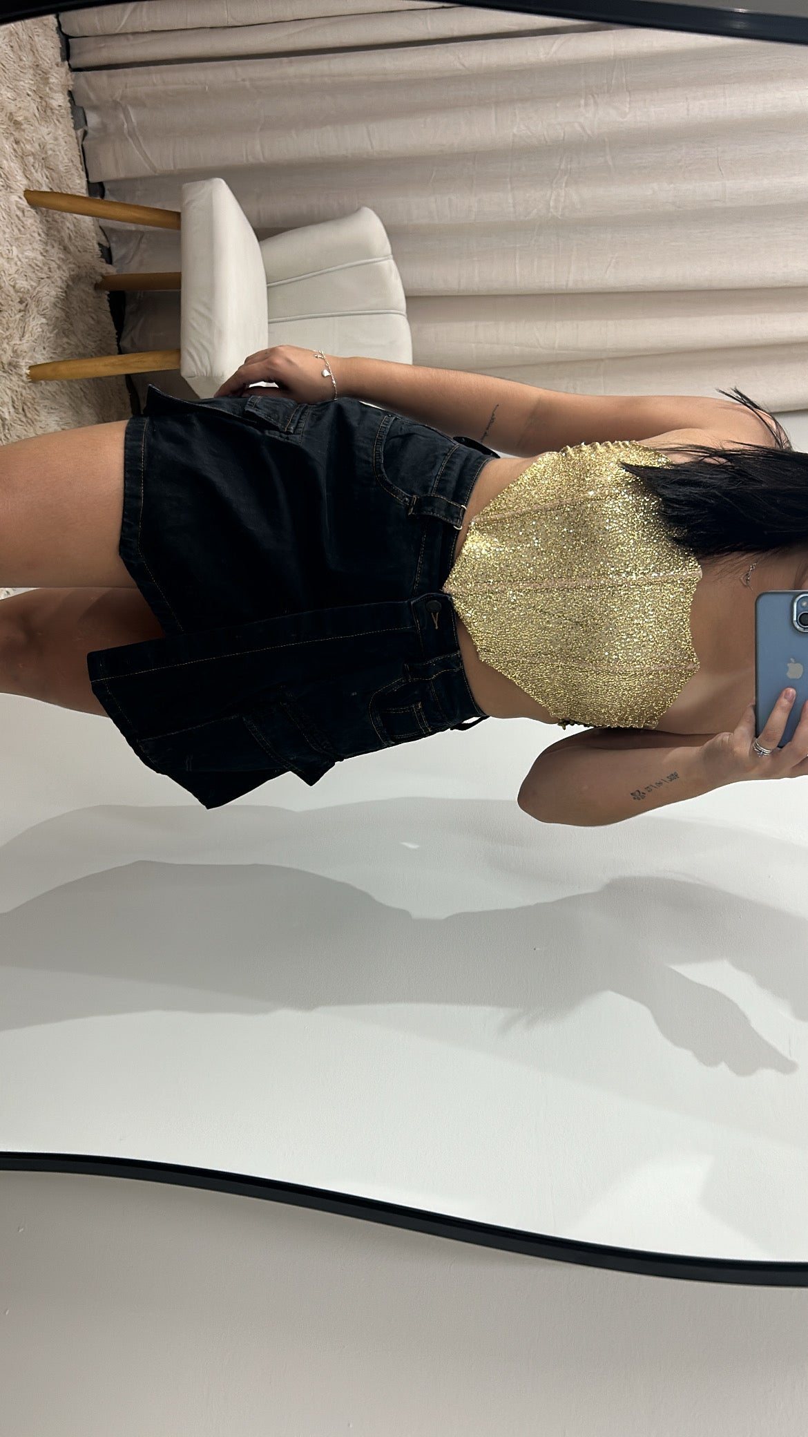 Corset Brilho - DOURADO