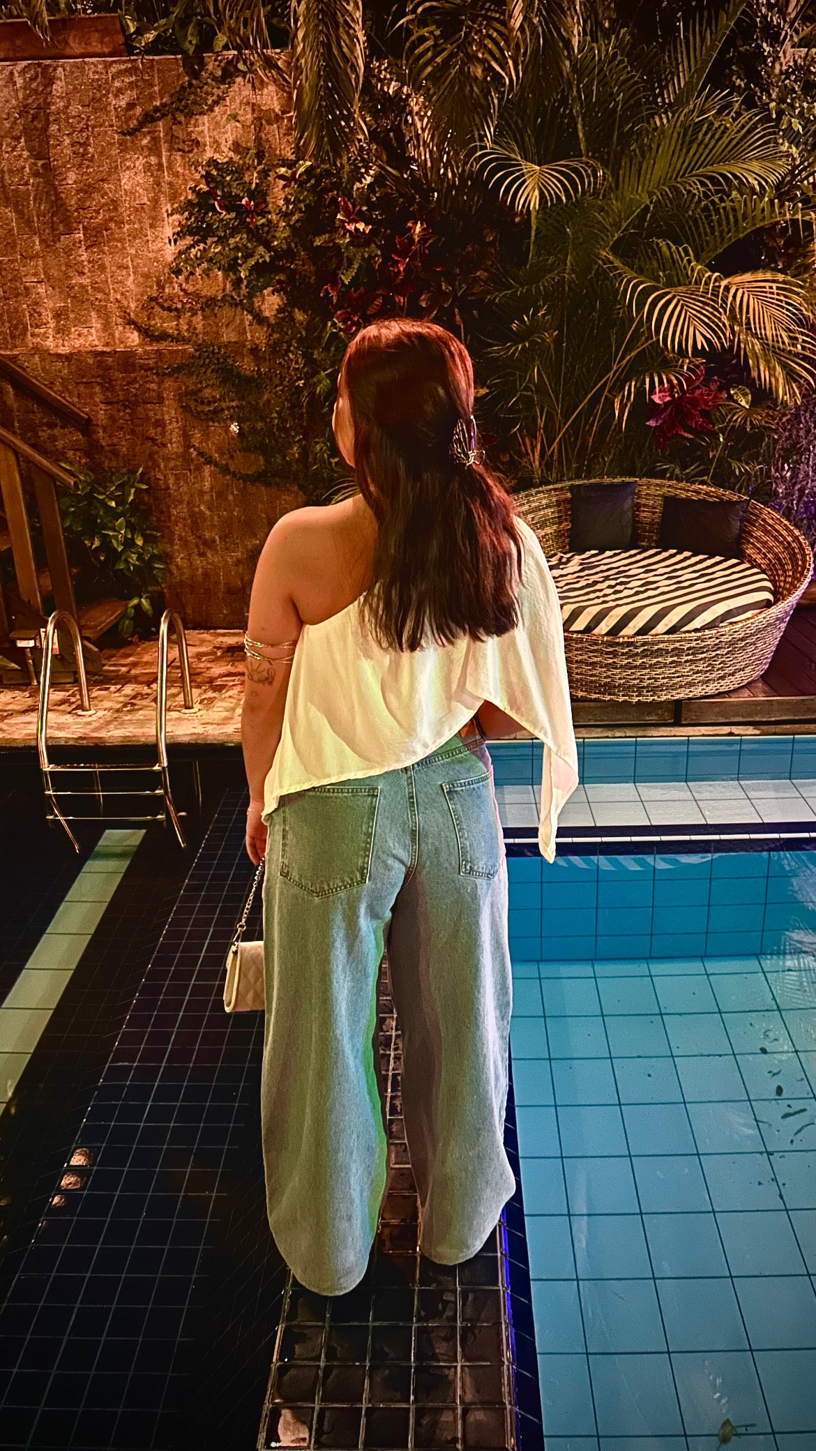 Calça Pantalona Jeans - AZUL CLARO
