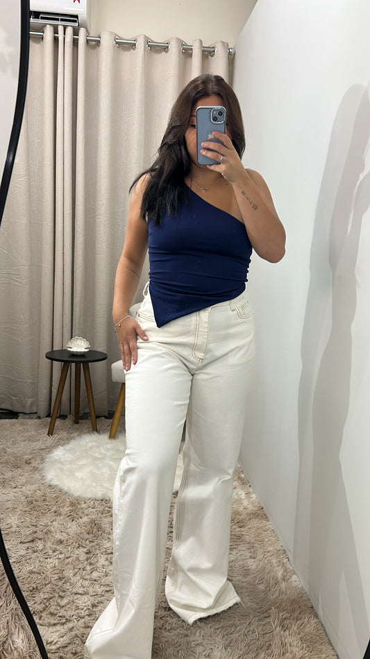 Calça Wide Leg - Branca