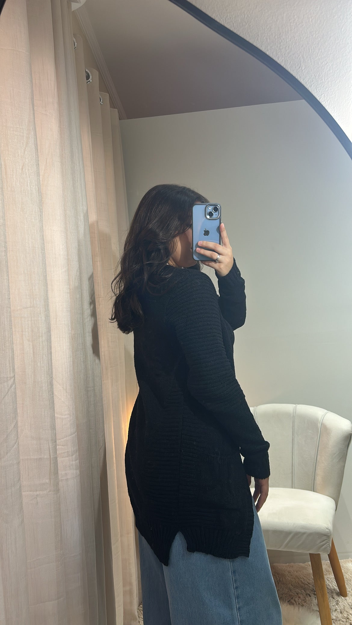Cardigan- Preto Tricotado