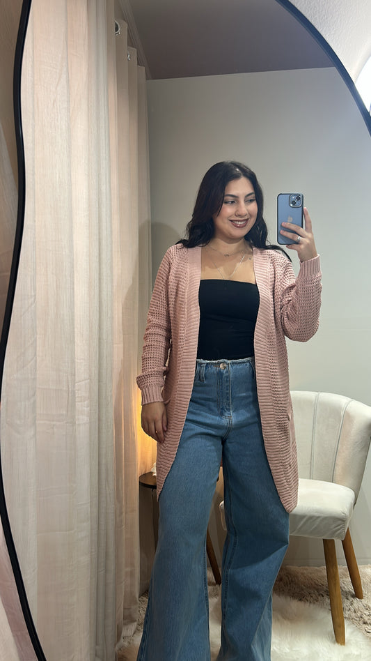 Cardigan - Rosé Tricotado