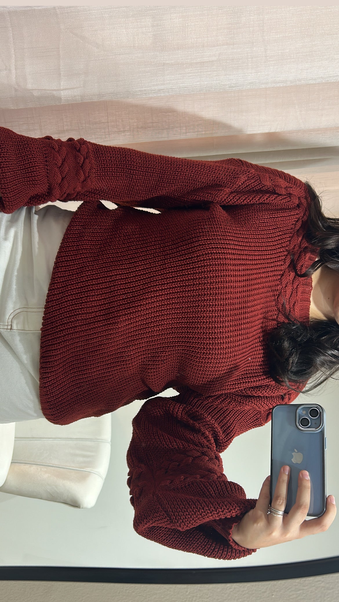 Blusa Tricot Manga Bufante – Vinho