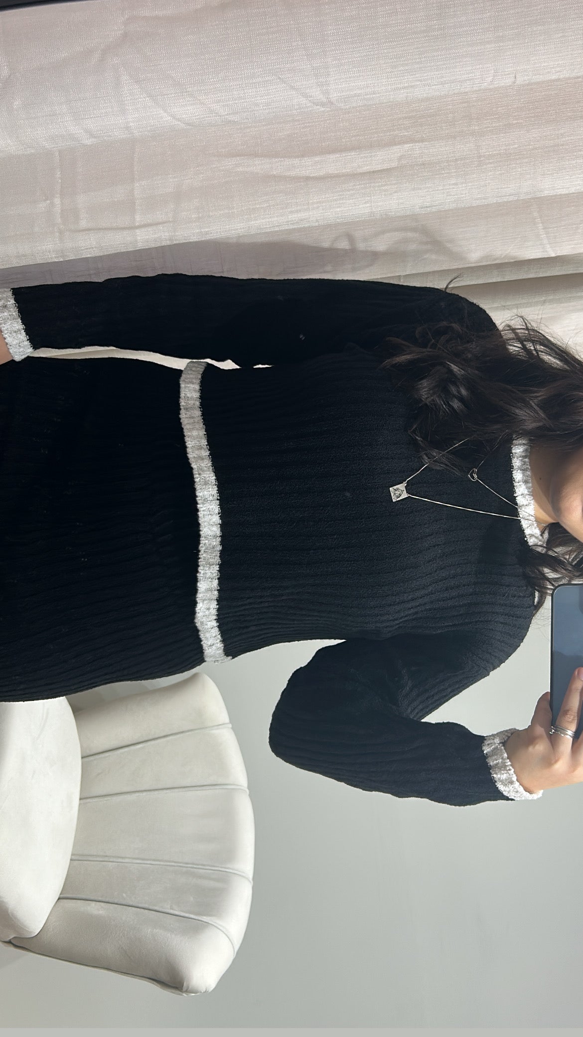 Conjunto Tricot Bicolor – Preto & Branco
