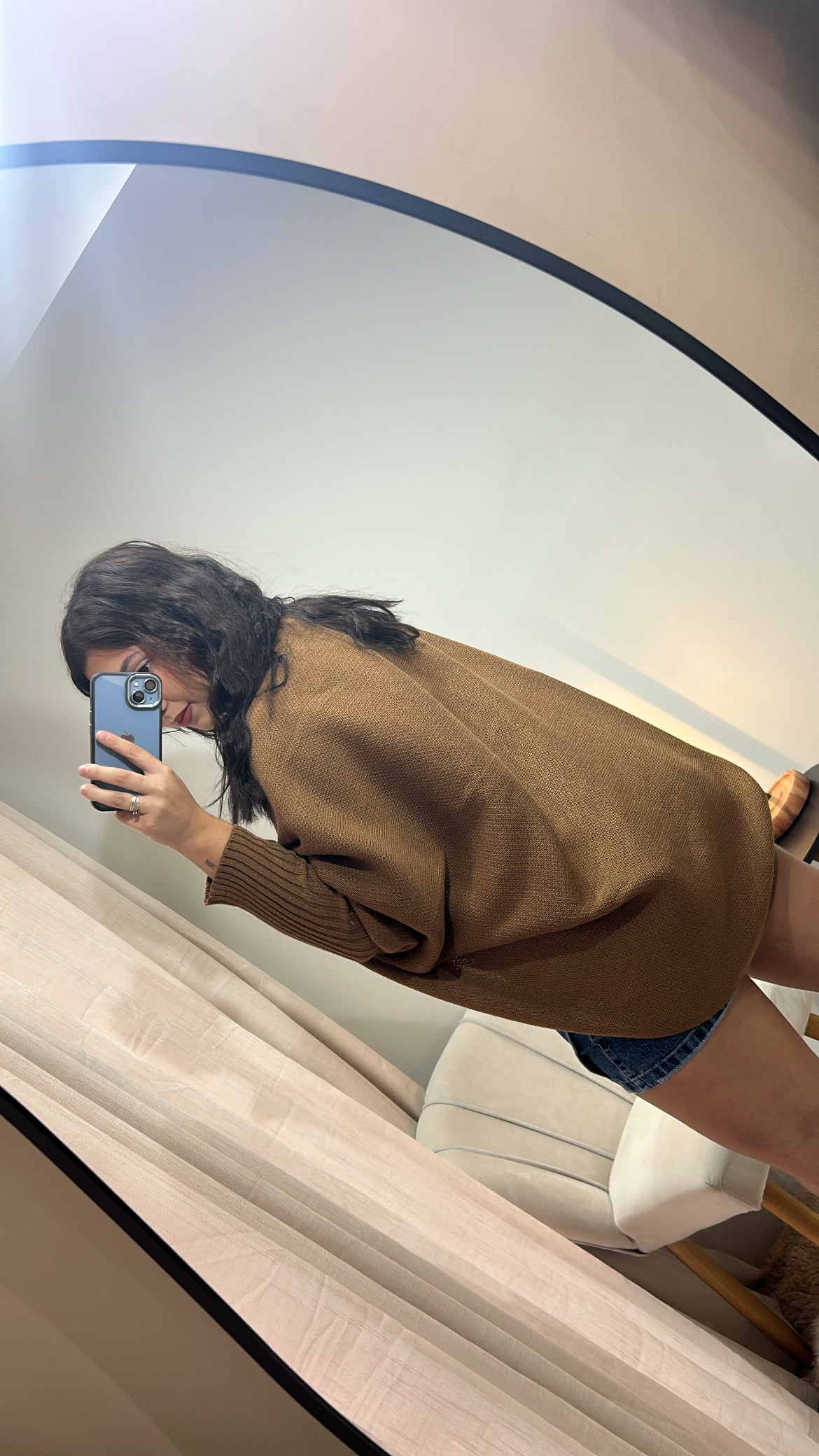 Capa Redonda Tricot - Caramelo