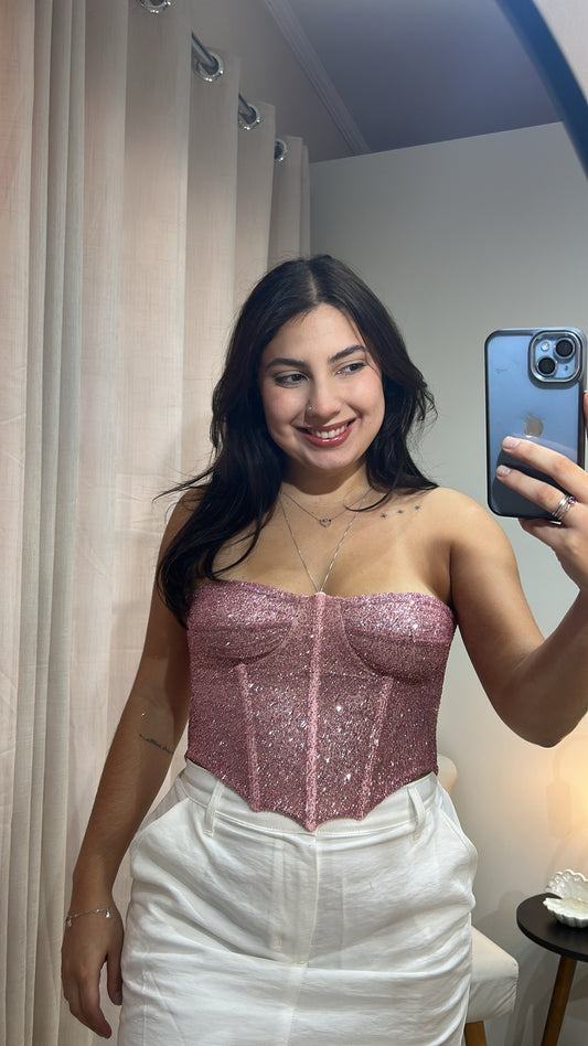 Corset Tomara que Caia -  Rosé