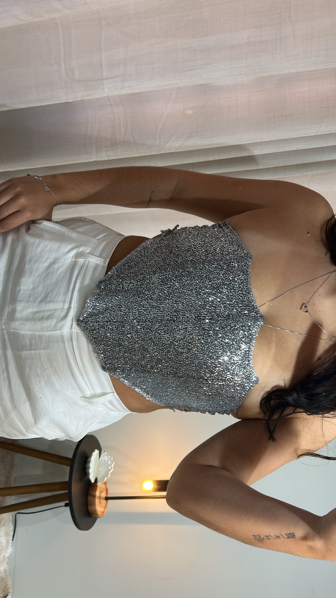 Corselet Brilho - Prata