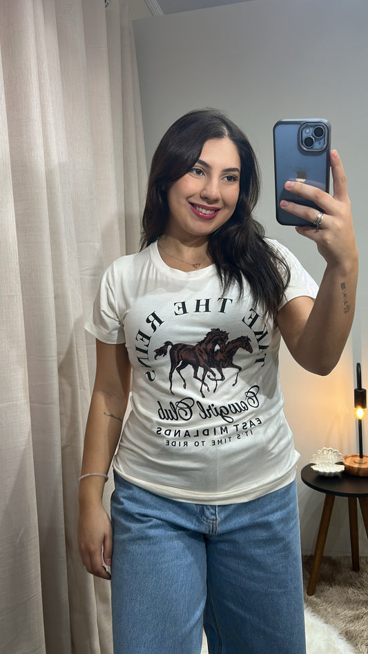 Tshirt Cavalo - Branco