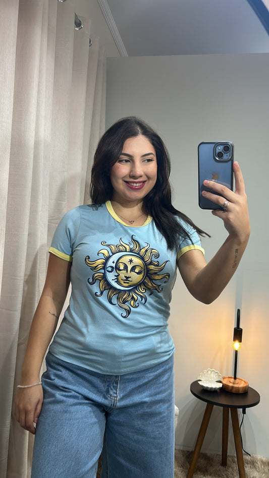 Tshirt Sol&Lua - Azul