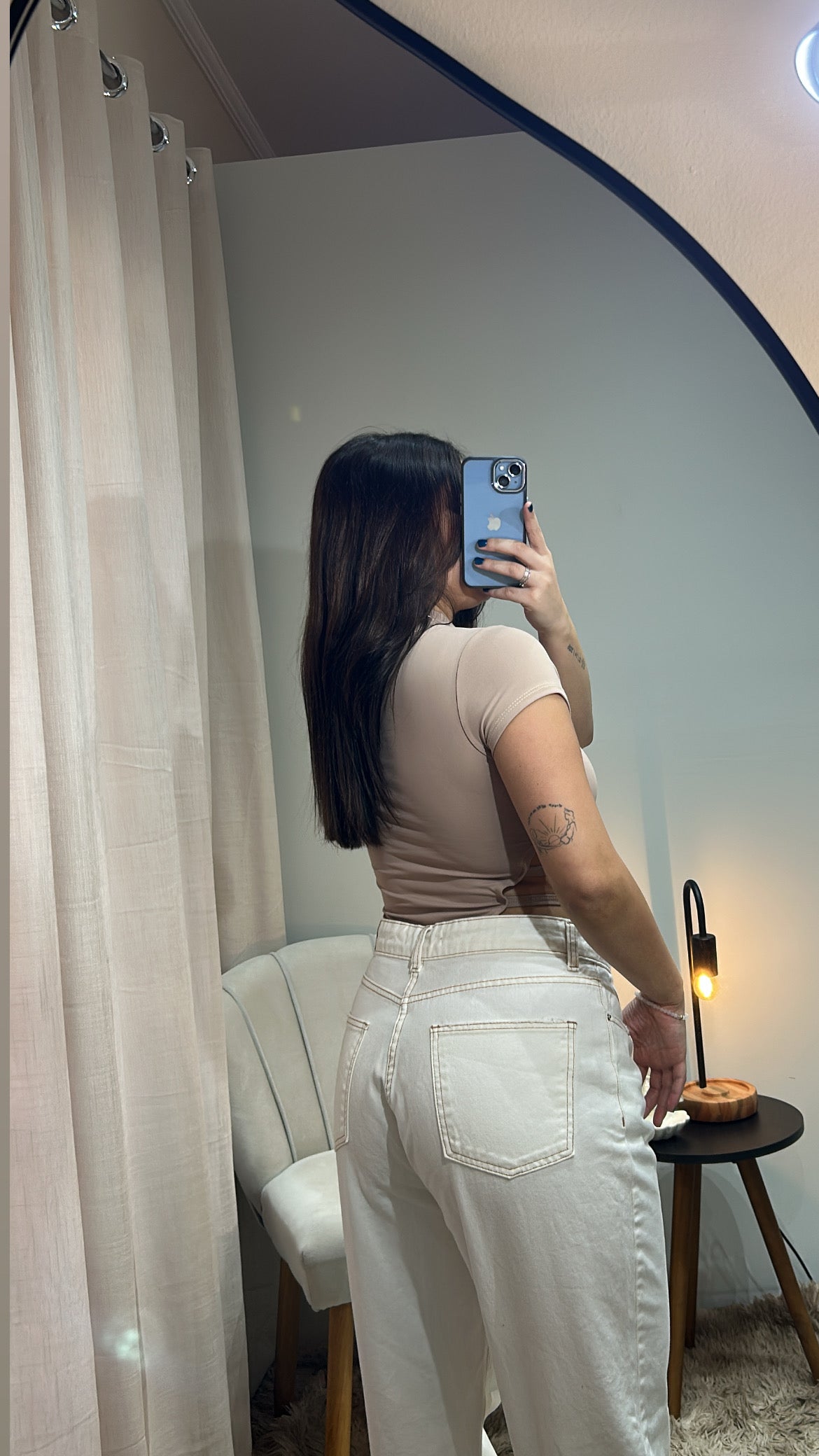 Body em Poliamida com Detalhe na Lateral - Nude
