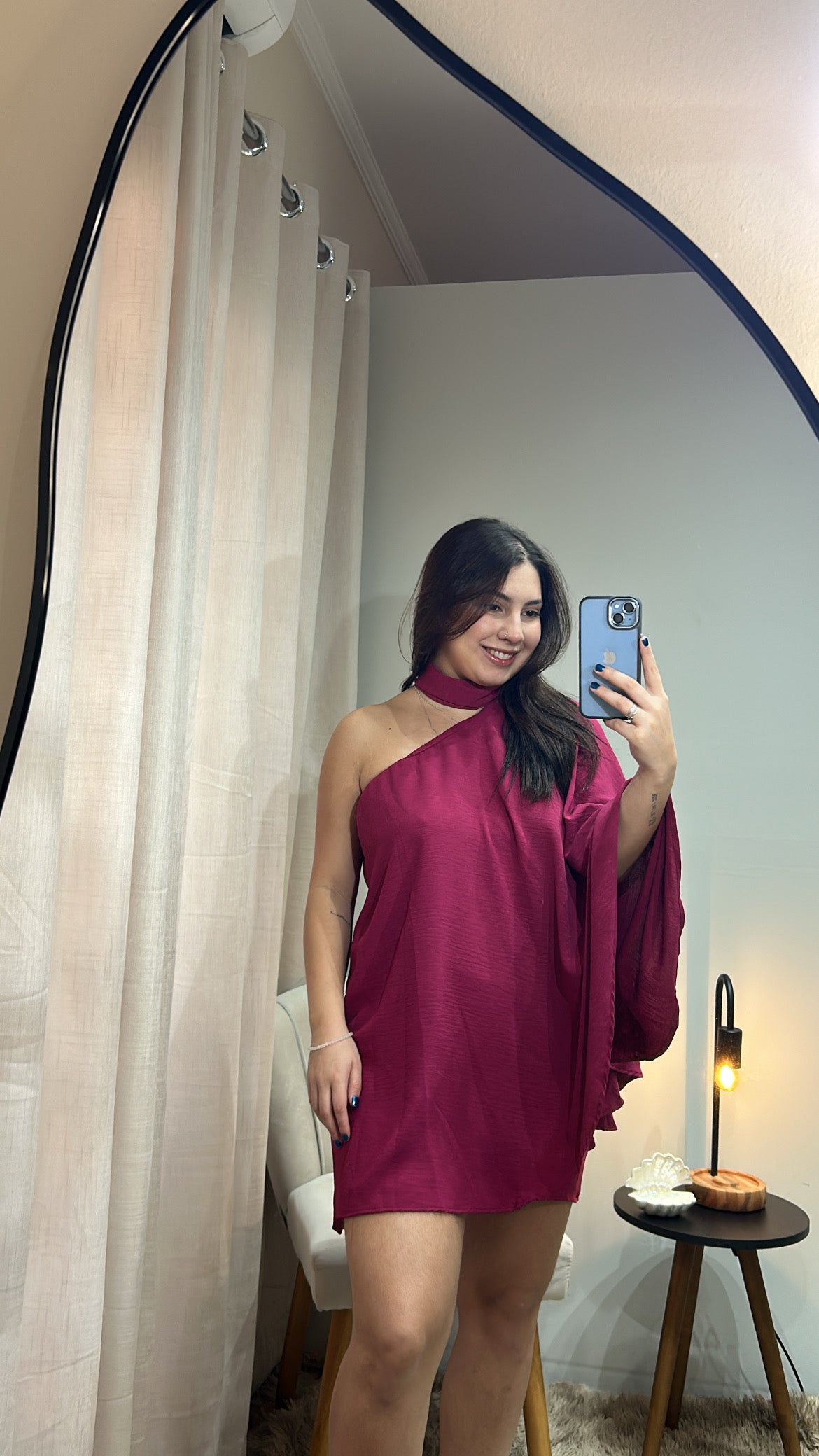 Conjunto Elegância Marsala - Blusa Assimétrica + Saia
