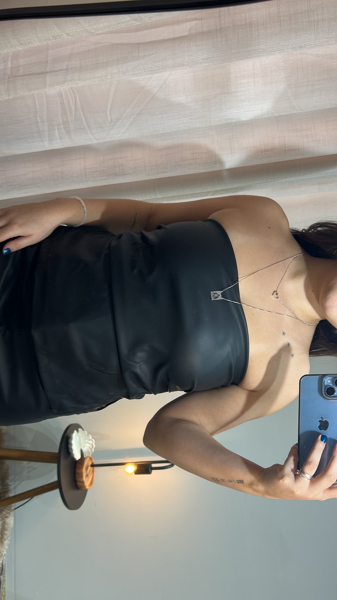 Cropped Couro Sintético - Preto