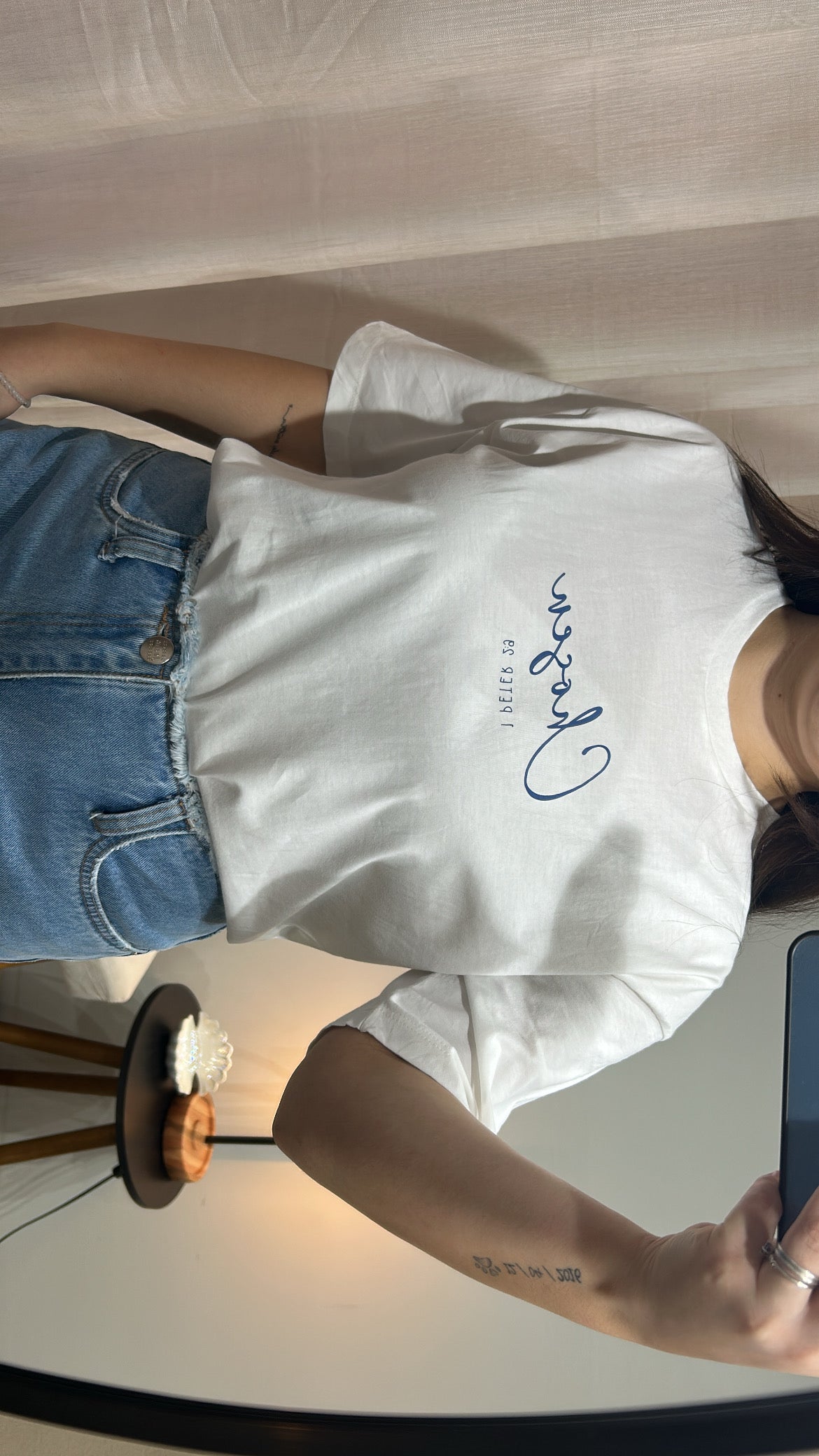 T-Shirt “Chosen” Azul - Off White