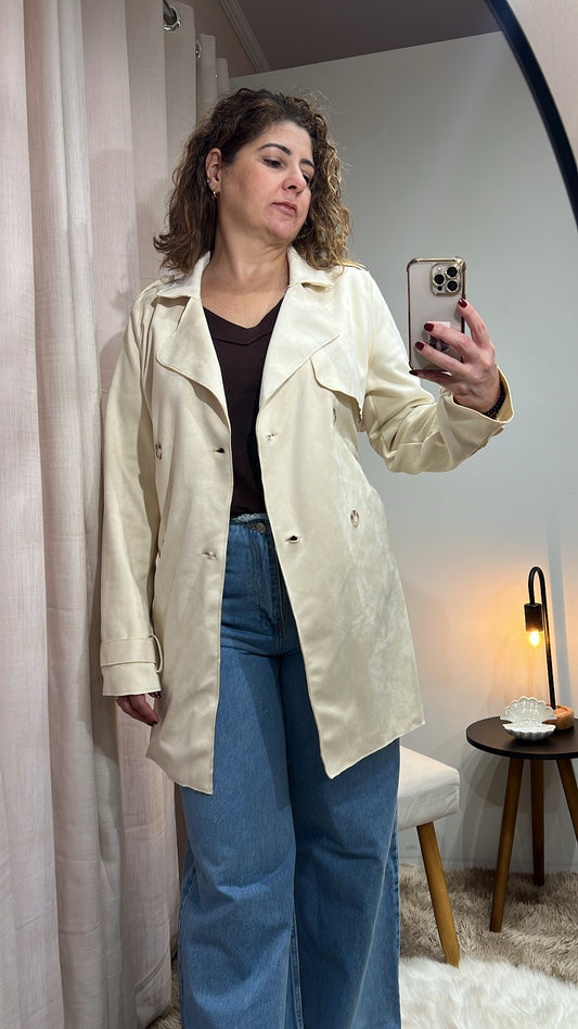 Casaco Trench Coat - Off White