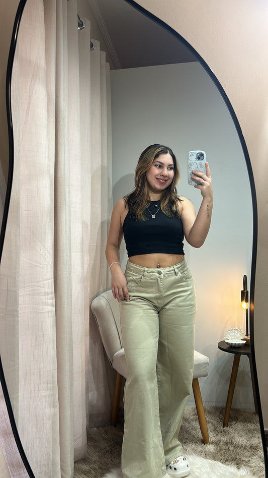 Pantalona Jeans - Verde Pistache