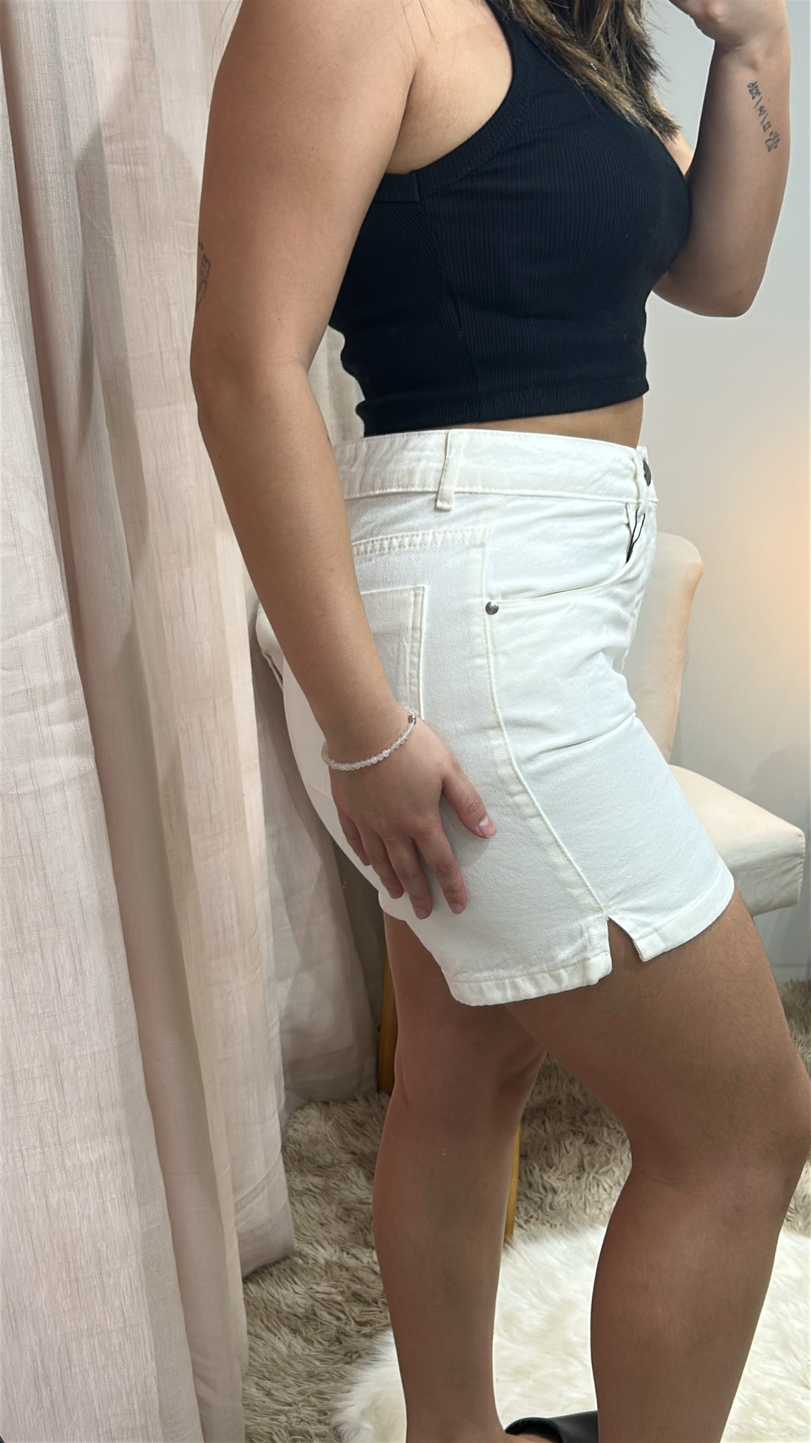 Shorts Jeans - Off White