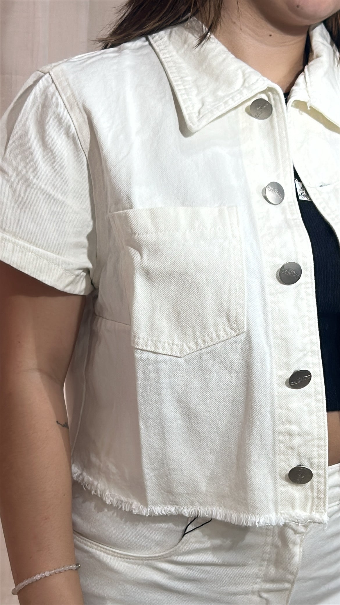 Cropped Jeans - Off White