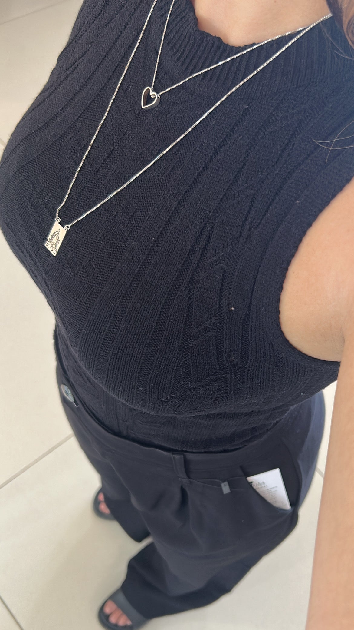 Blusa Regata Tricot - Preta