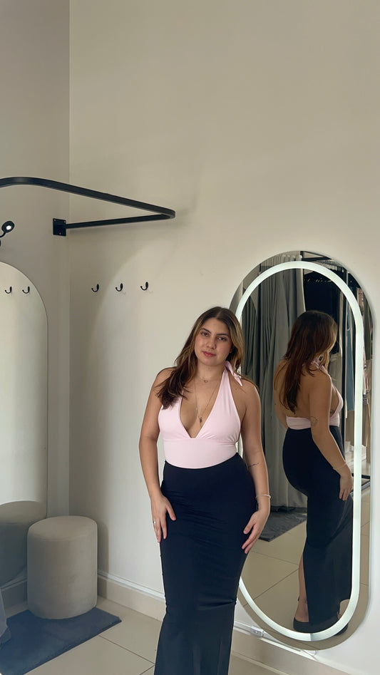 Body Rosa Bebê Decotado - U