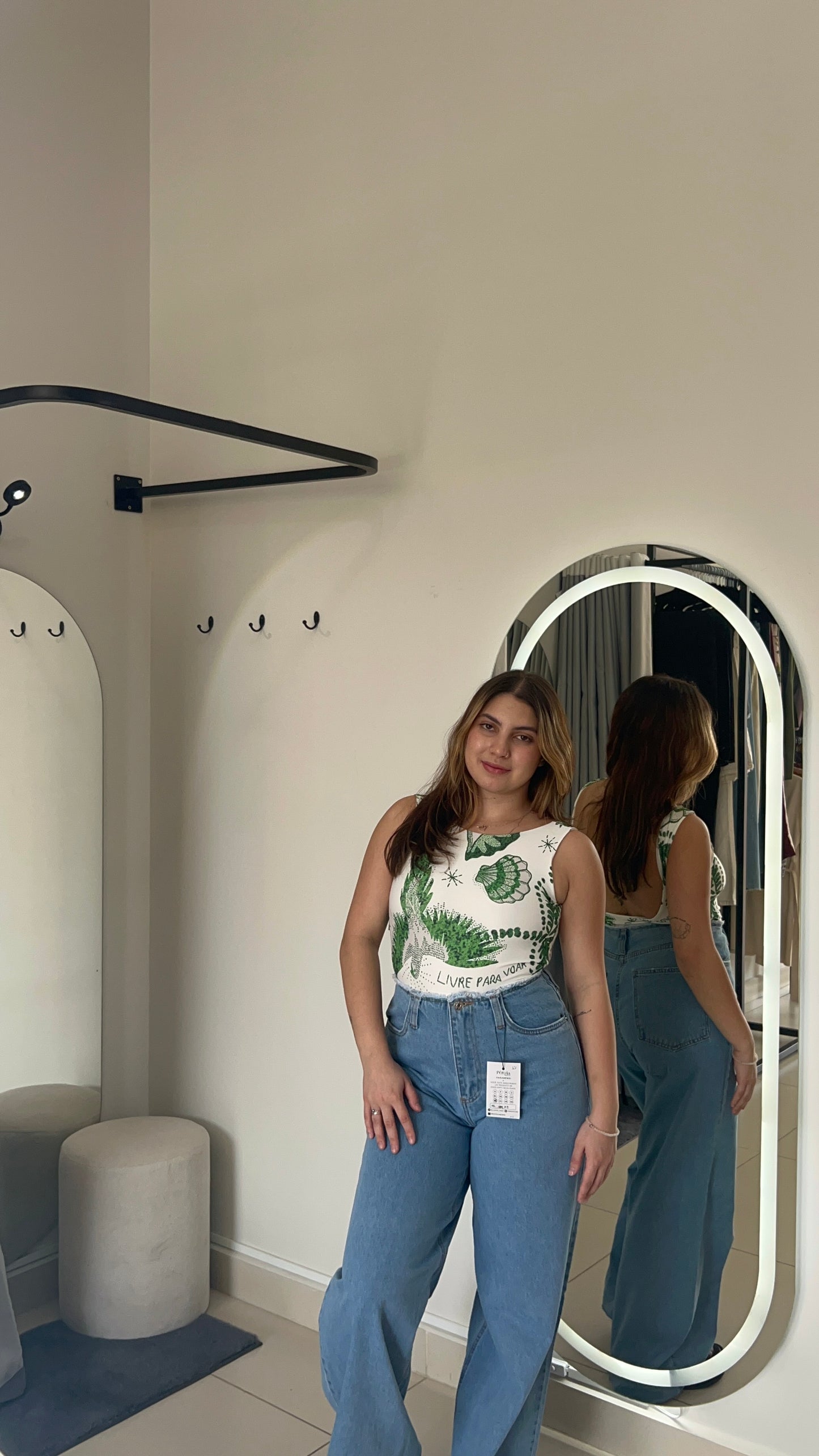 Body Estampado Verde Costa Aberta - U