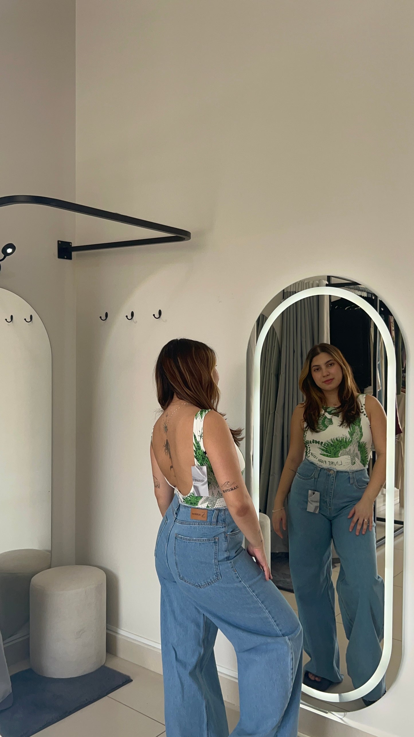 Body Estampado Verde Costa Aberta - U